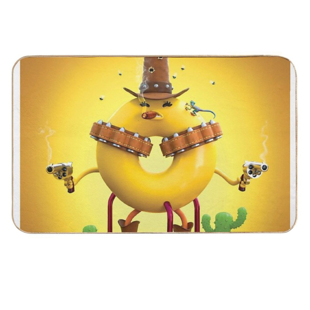 Daisy Donut Goes West  Anti-Trip Bath Mat