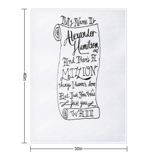 Alexander Hamilton Scroll Gift-ready Throw Blanket
