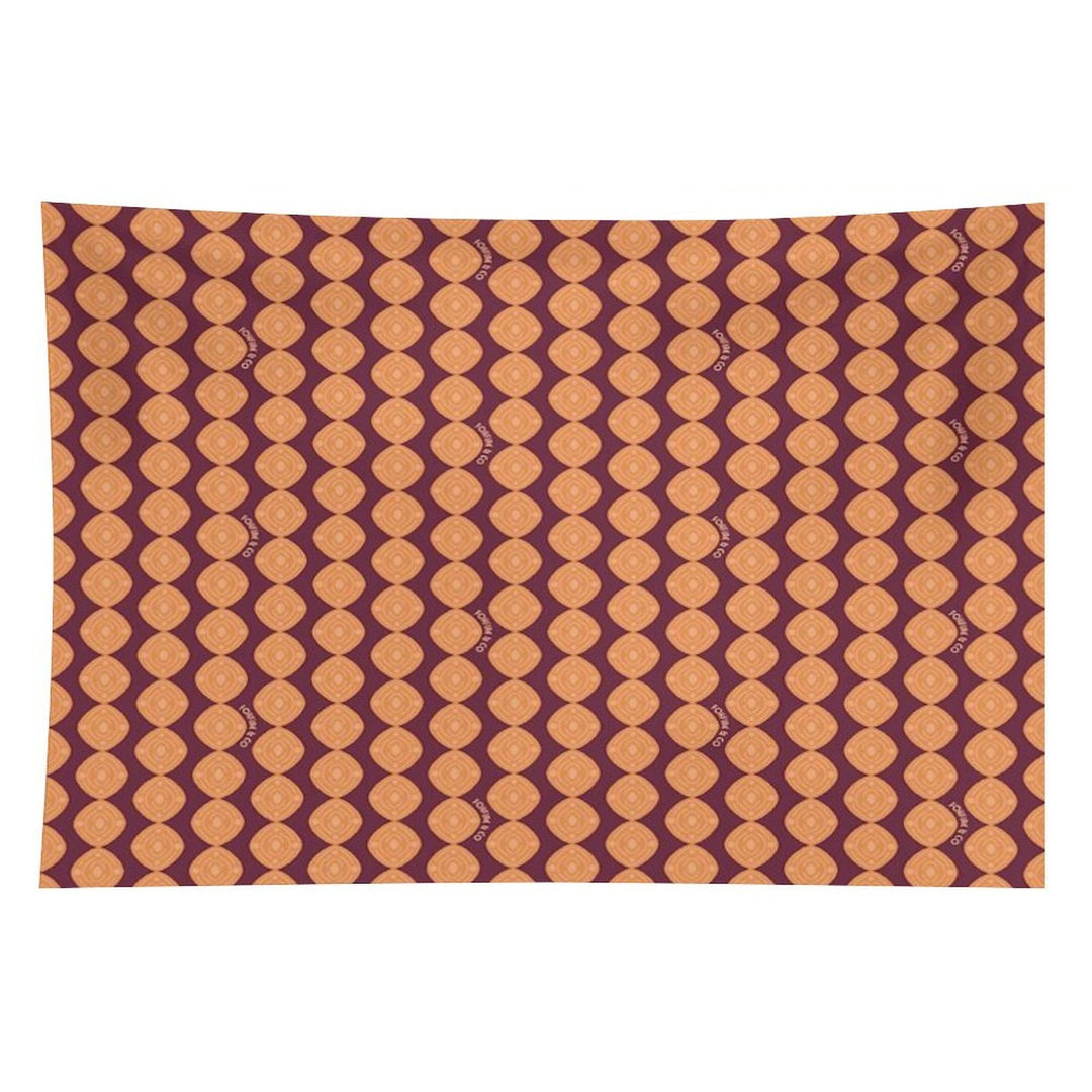 Atomic Blooms - Orange Maroon Tapestry
