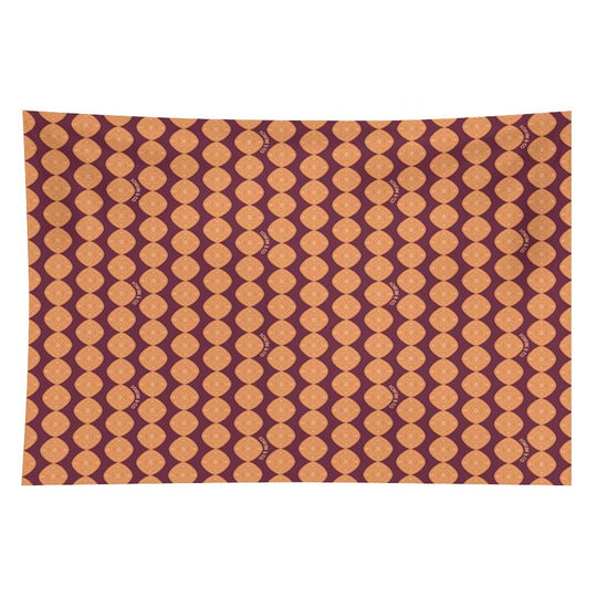 Atomic Blooms - Orange Maroon Tapestry