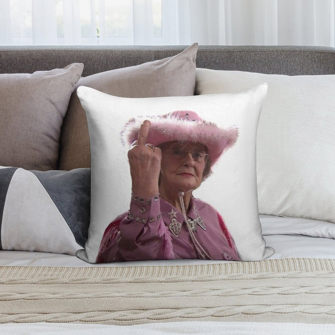 Doris Gavin & Stacey Middle Finger Soft Reinforced Edging Throw Pillow