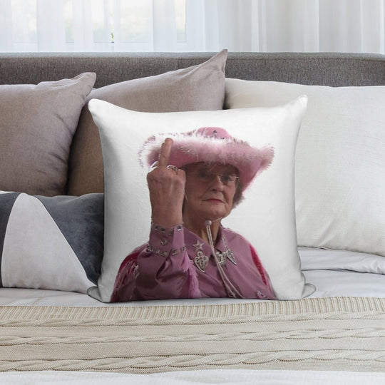 Doris Gavin & Stacey Middle Finger Soft Reinforced Edging Throw Pillow