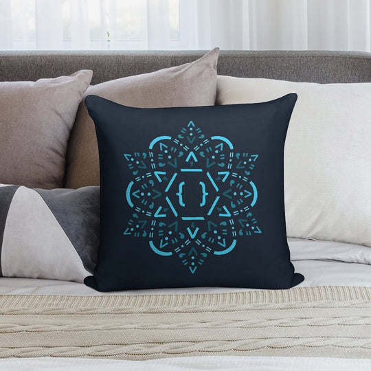 Code Mandala - React Framework Soft Skin-Friendly Throw Pillow