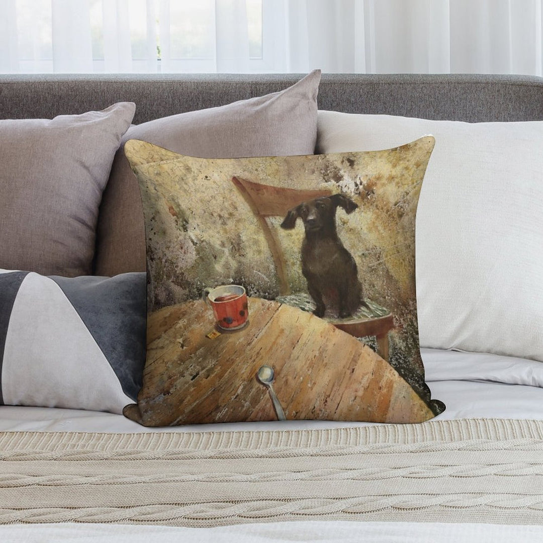 Time for Tea Soft Shrink-Resistant Throw Pillow
