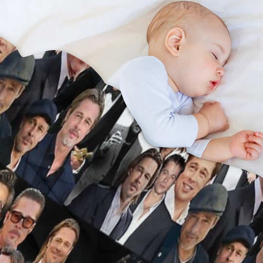 Brad Pitt Sexy Collage Anti-pilling Throw Blanket