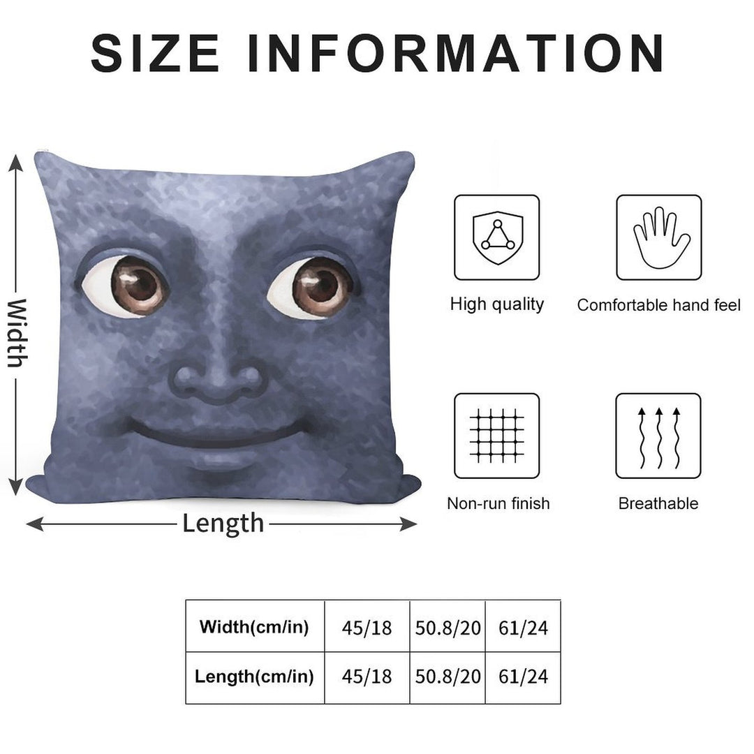 Black Moon Emoji Soft Warmth Comfort Throw Pillow