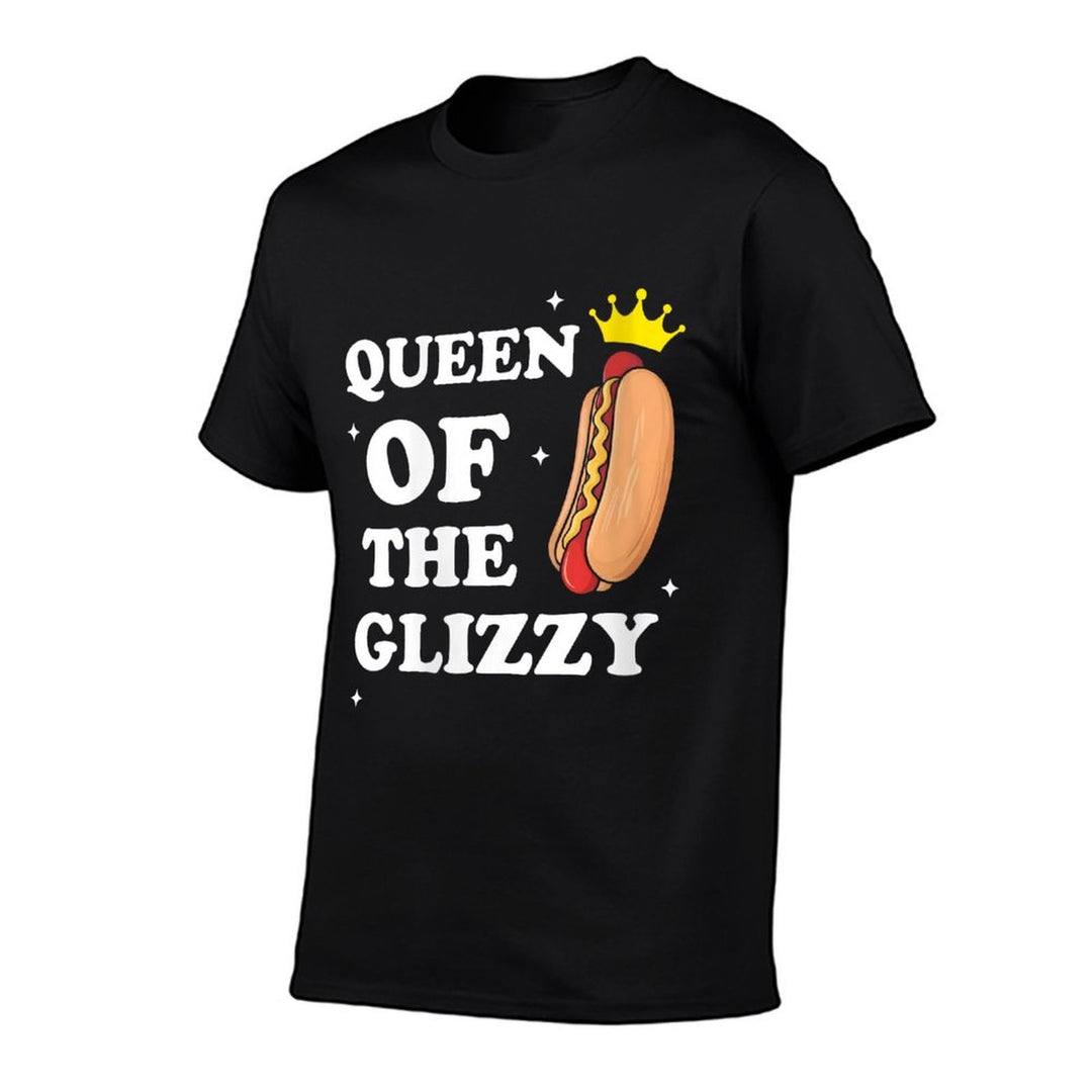 Womens Queen of The Glizzy Funny Glizzy Gobbler Meme Hot Dog Lover  Relaxed-fit T-Shirt