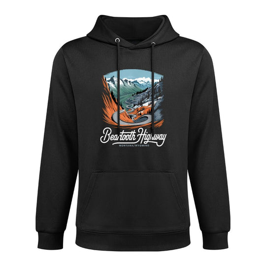Beartooth Highway Montana Wyoming Mountains Winding Road Colorfast Hoodie