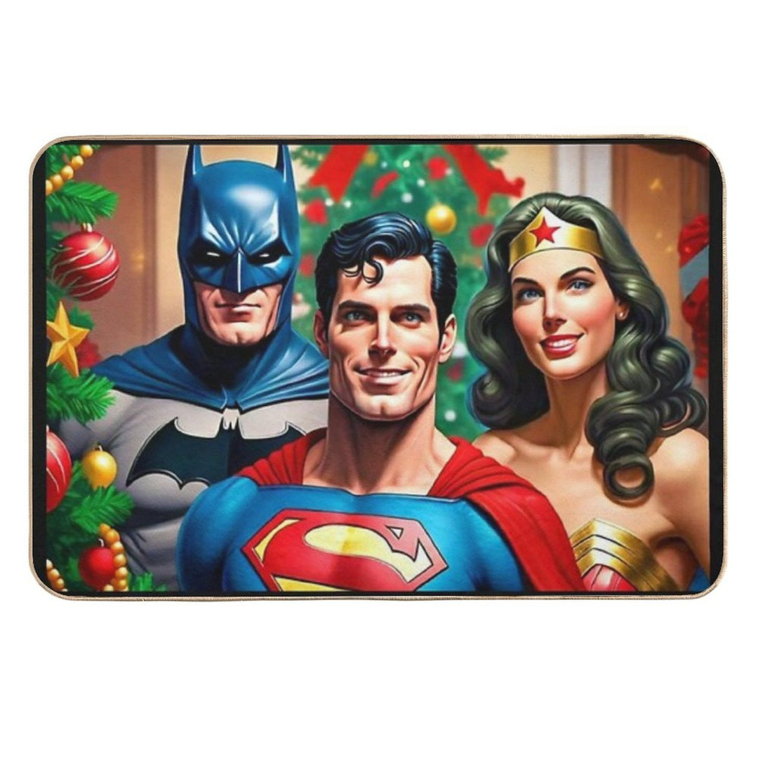A Super Christmas 3  Slip-Resistant Bath Mat
