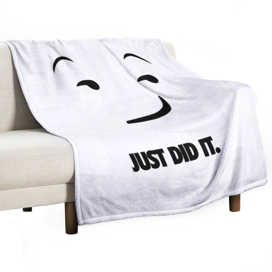 Nike Just Do It Parody - Just Did It.Emoji Versatility Throw Blanket