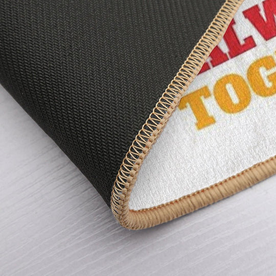 You & I Always Together Ketchup Heinz Mustard Condiments  Stain-Proof Bath Mat