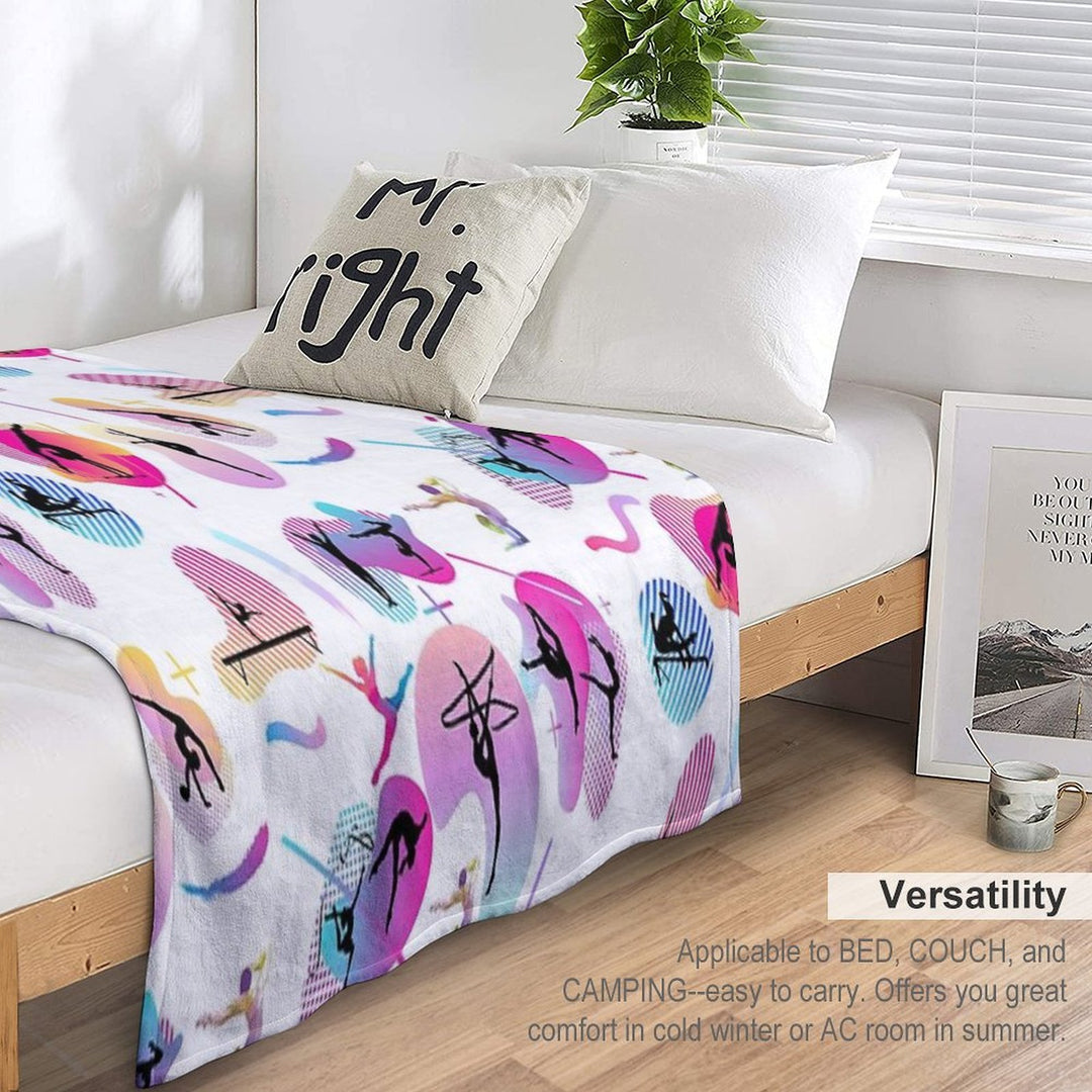 Gymnastics Print Comfort Throw Blanket