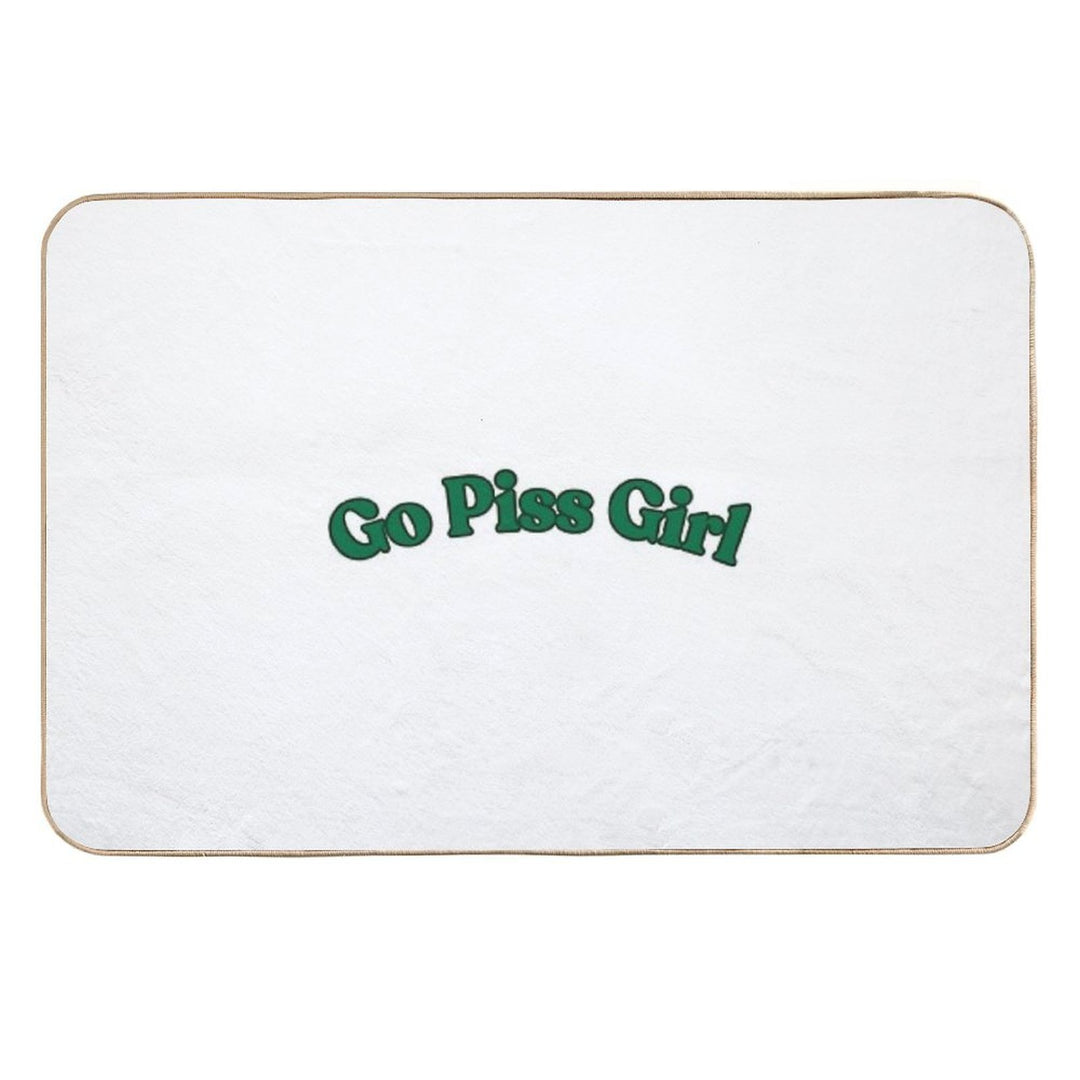 Go Piss Girl Green  Slip-Resistant Bath Mat