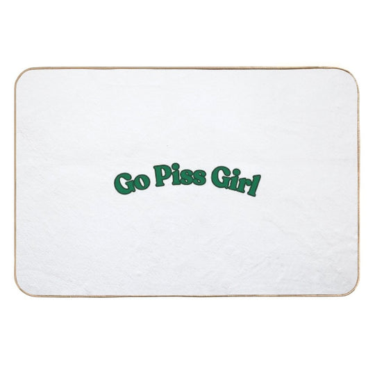 Go Piss Girl Green  Slip-Resistant Bath Mat
