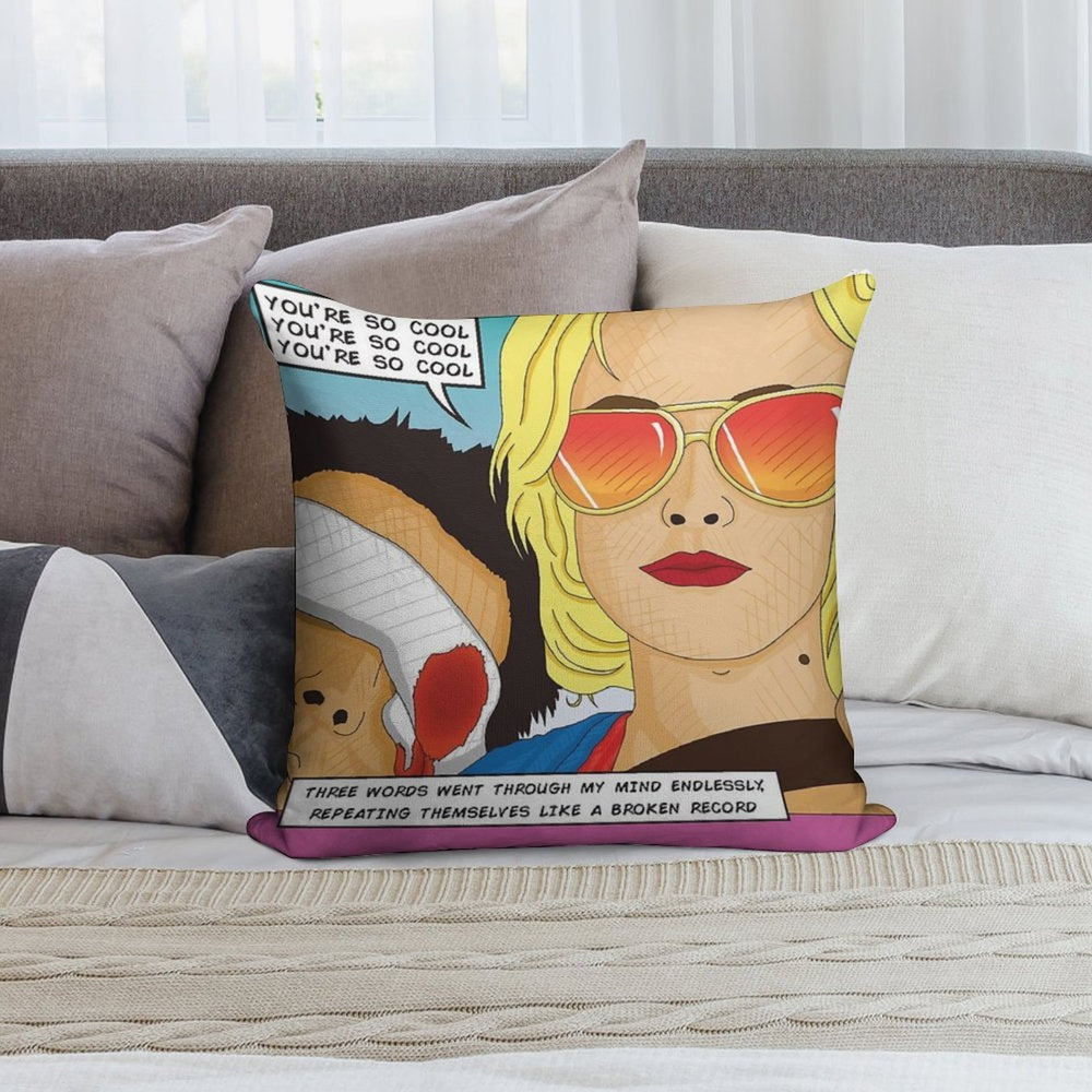 True Romance Comic Book Style Soft Fade-Resistant Throw Pillow