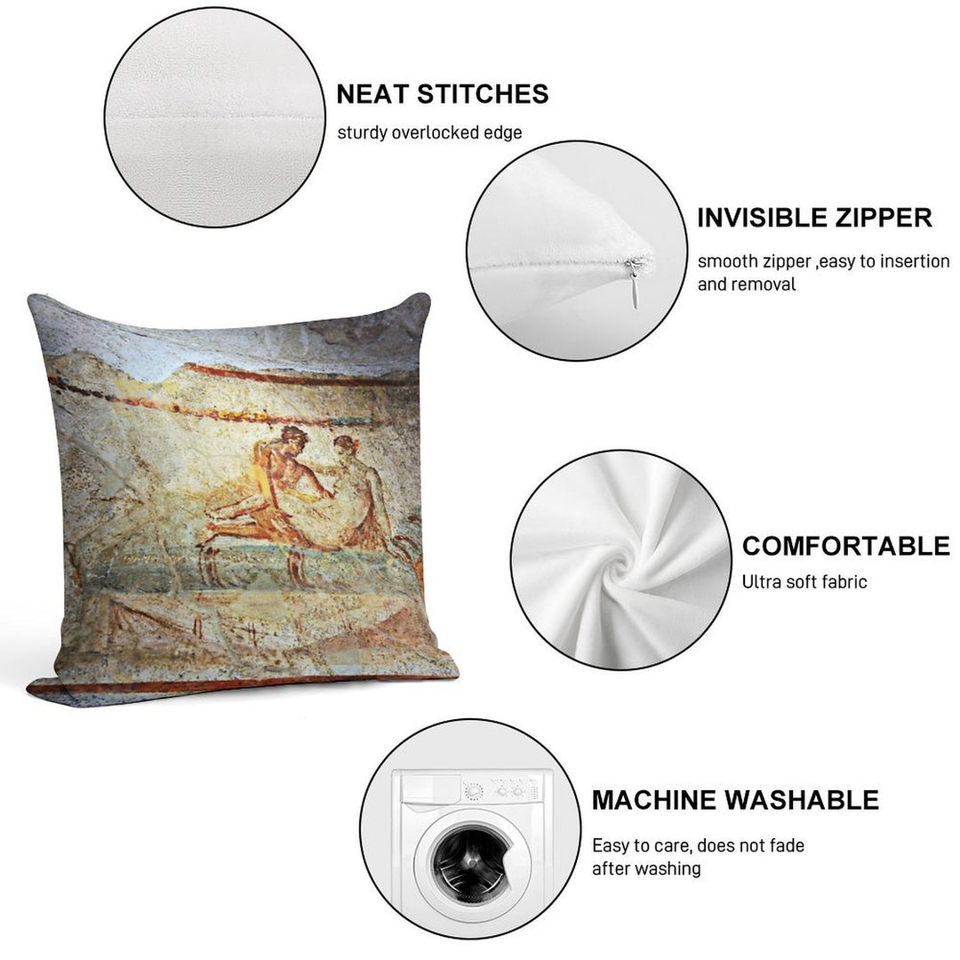 The Brothel Menu, Pompeii Soft Easy Maintenance Throw Pillow
