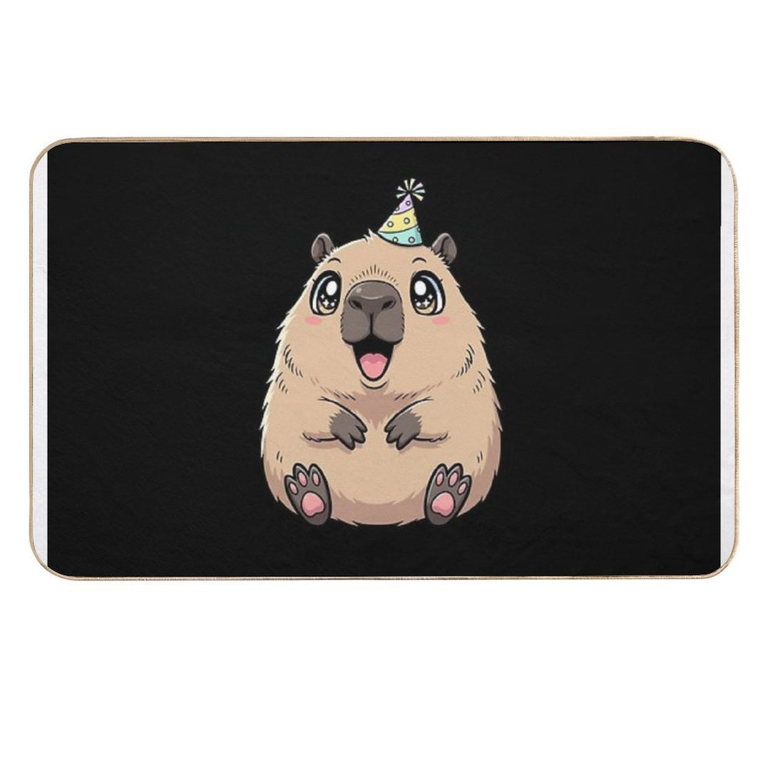 Chibi Capybara – Cute And Adorable Kawaii Animal Design  Rapid-Drying Bath Mat