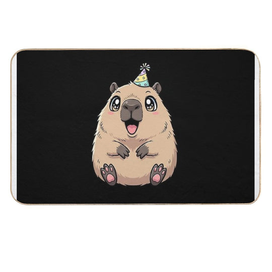 Chibi Capybara – Cute And Adorable Kawaii Animal Design  Rapid-Drying Bath Mat