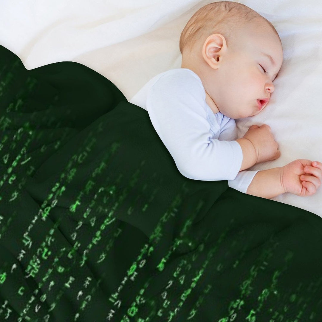 The Matrix Code (transparent) Shrink-resistant Throw Blanket