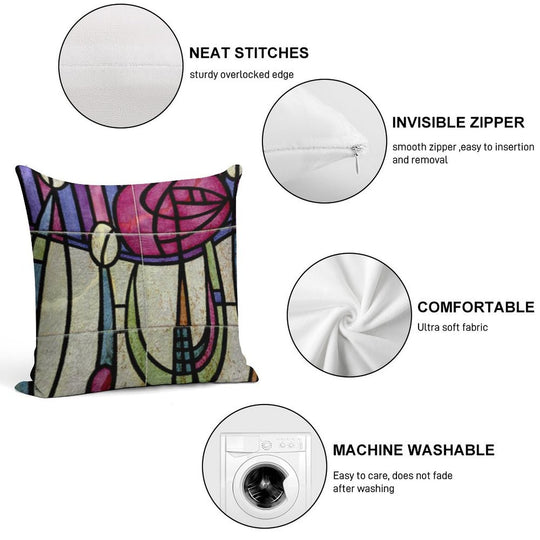 CHARLES RENNIE MACKINTOSH Soft Luxury Feel Throw Pillow