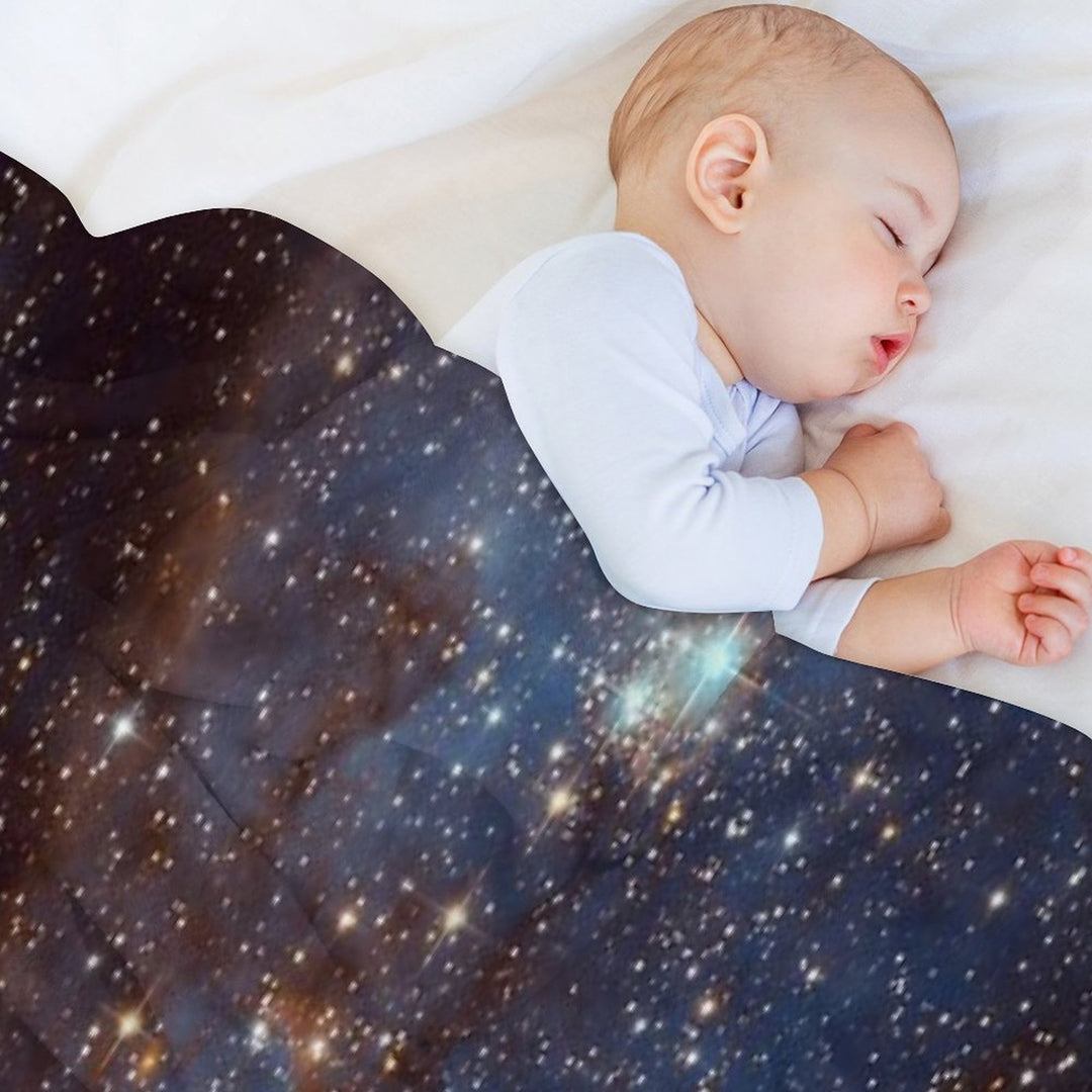 Blue Nebula Stars Space Anti-pilling Throw Blanket