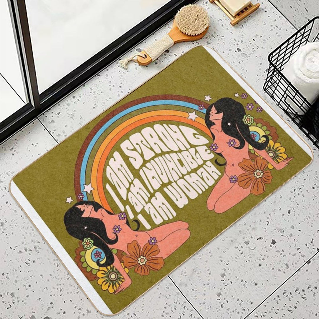 `I AM WOMAN  Stain-Proof Bath Mat