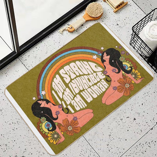 `I AM WOMAN  Stain-Proof Bath Mat