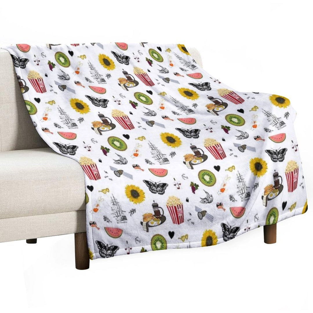 Harry Styles Song Illustration Collage Durable Throw Blanket