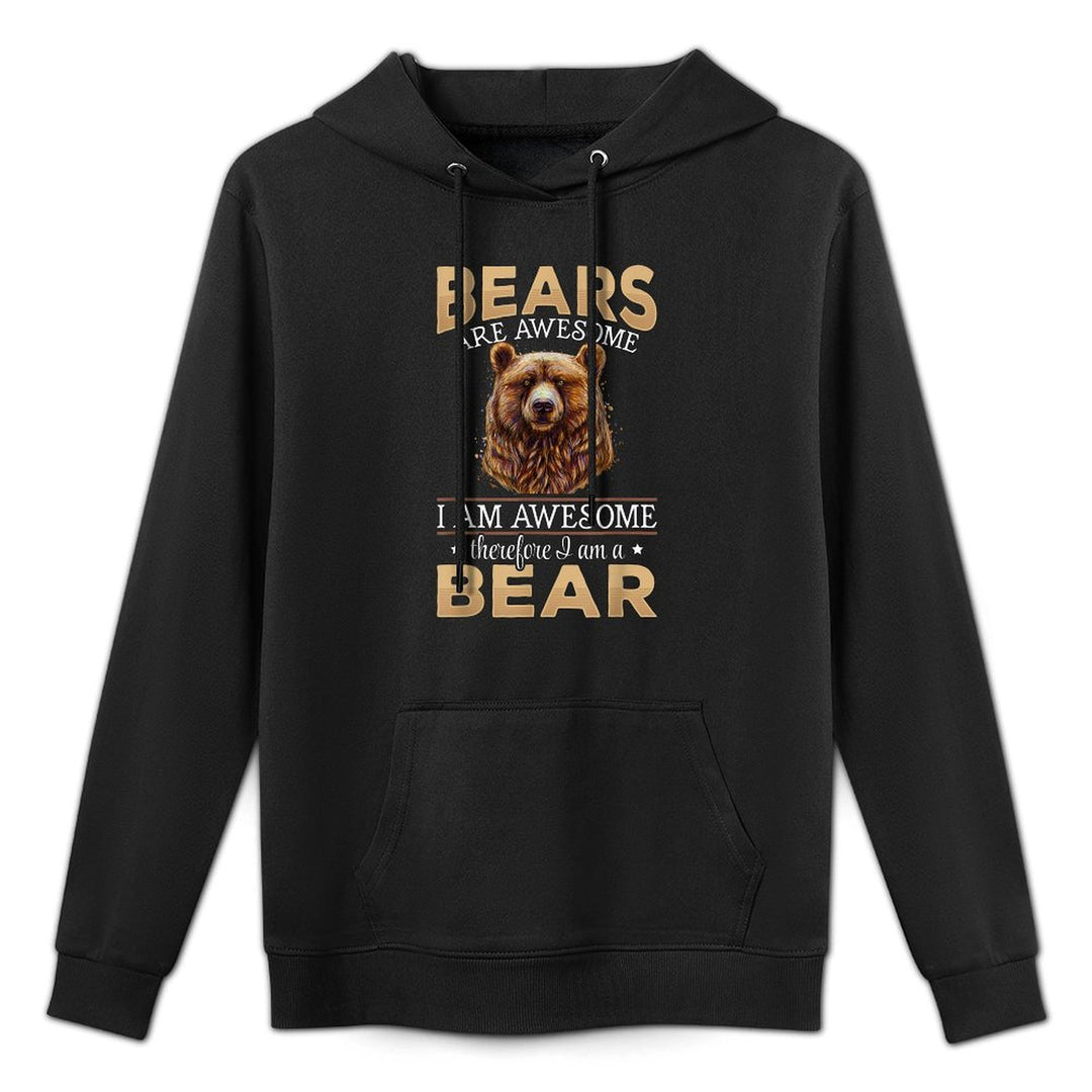 Brown Bear Grizzly Animals - Bears Are Awesome Kangaroo Pocket Hoodie