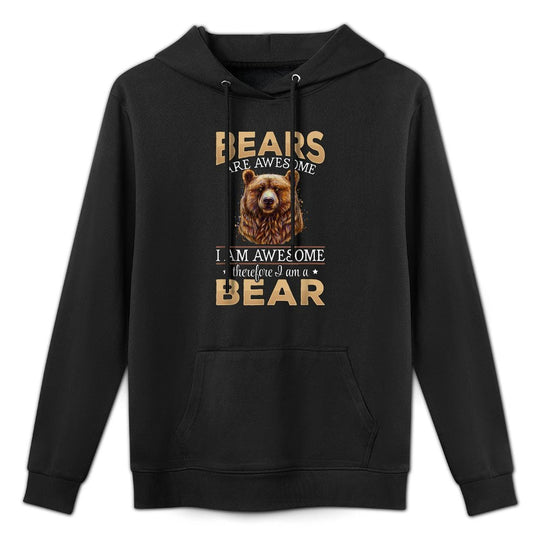 Brown Bear Grizzly Animals - Bears Are Awesome Kangaroo Pocket Hoodie