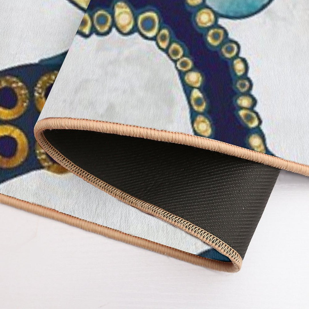 Metallic Octopus VI  Stain-Proof Bath Mat