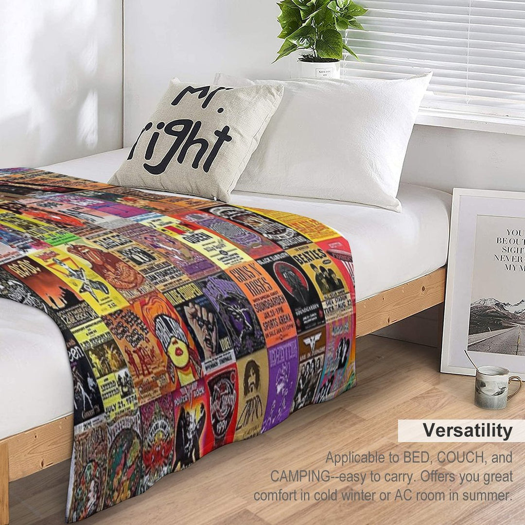 Rock Collage Easy Care Throw Blanket