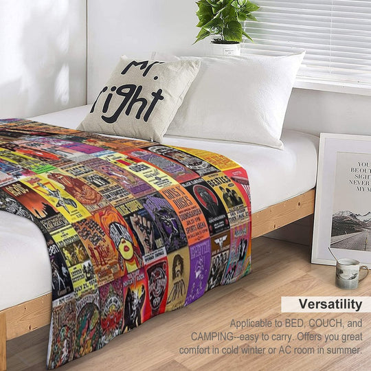 Rock Collage Easy Care Throw Blanket