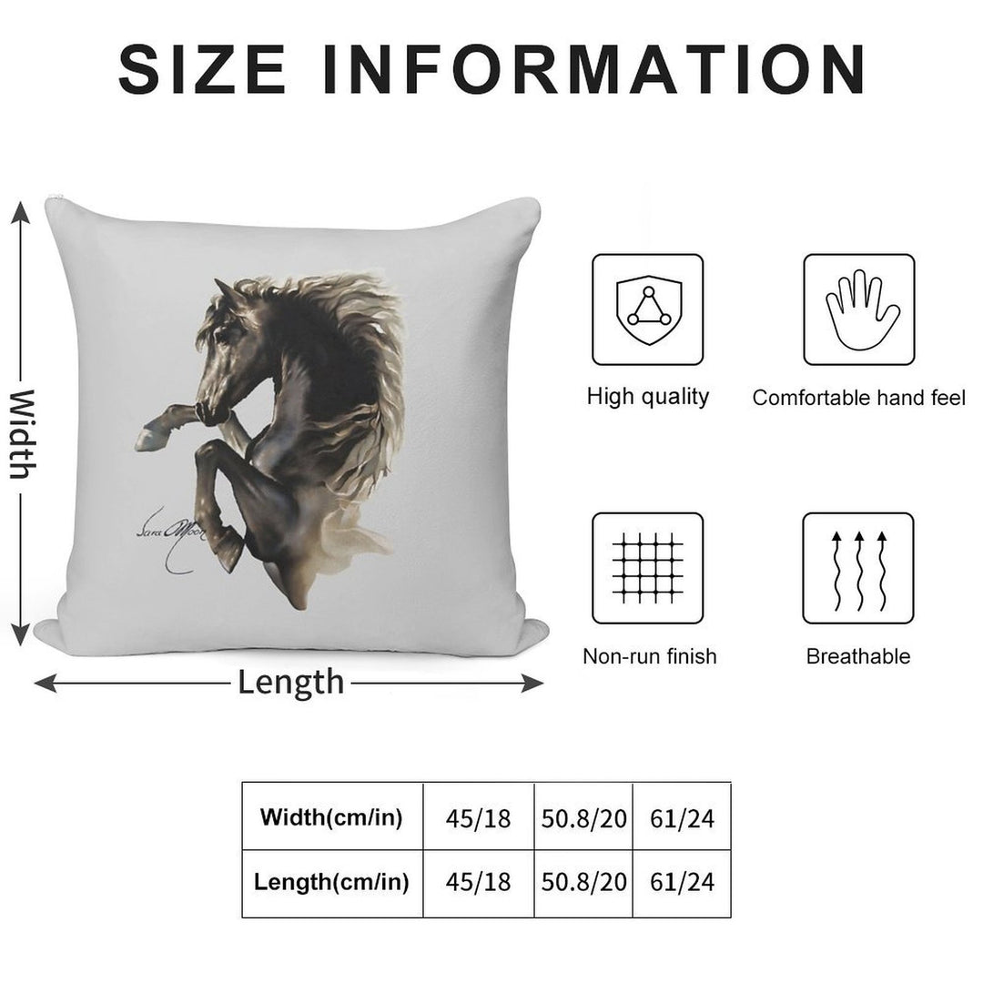 Black Fury (Cut-Out) Soft Ultra-Soft Texture Throw Pillow