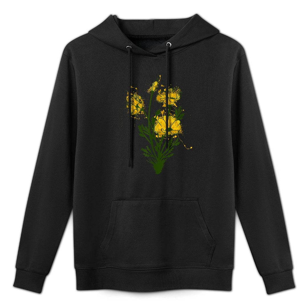 California Poppies Watercolor Flowers Cool Gift Moisture-Wicking Hoodie