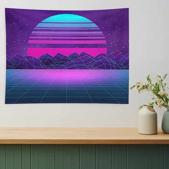Synthwave Vaporwave Aesthetics Tapestry