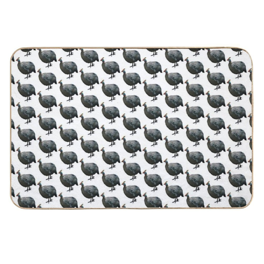Helmeted Guinea Fowl  Odorless Bath Mat