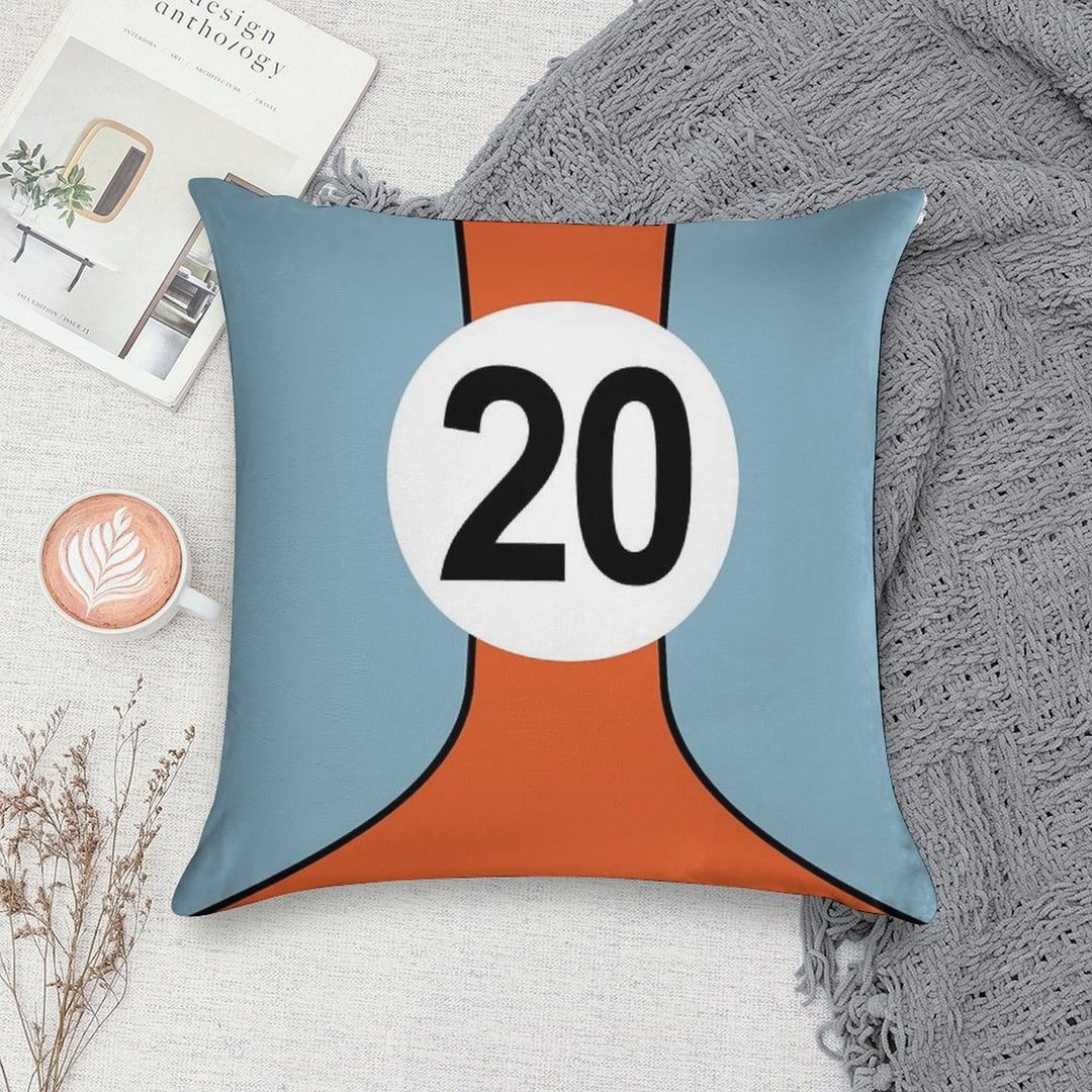 Racing Colours No20 Soft Short Plush Fabric Throw Pillow
