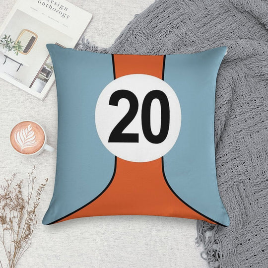 Racing Colours No20 Soft Short Plush Fabric Throw Pillow