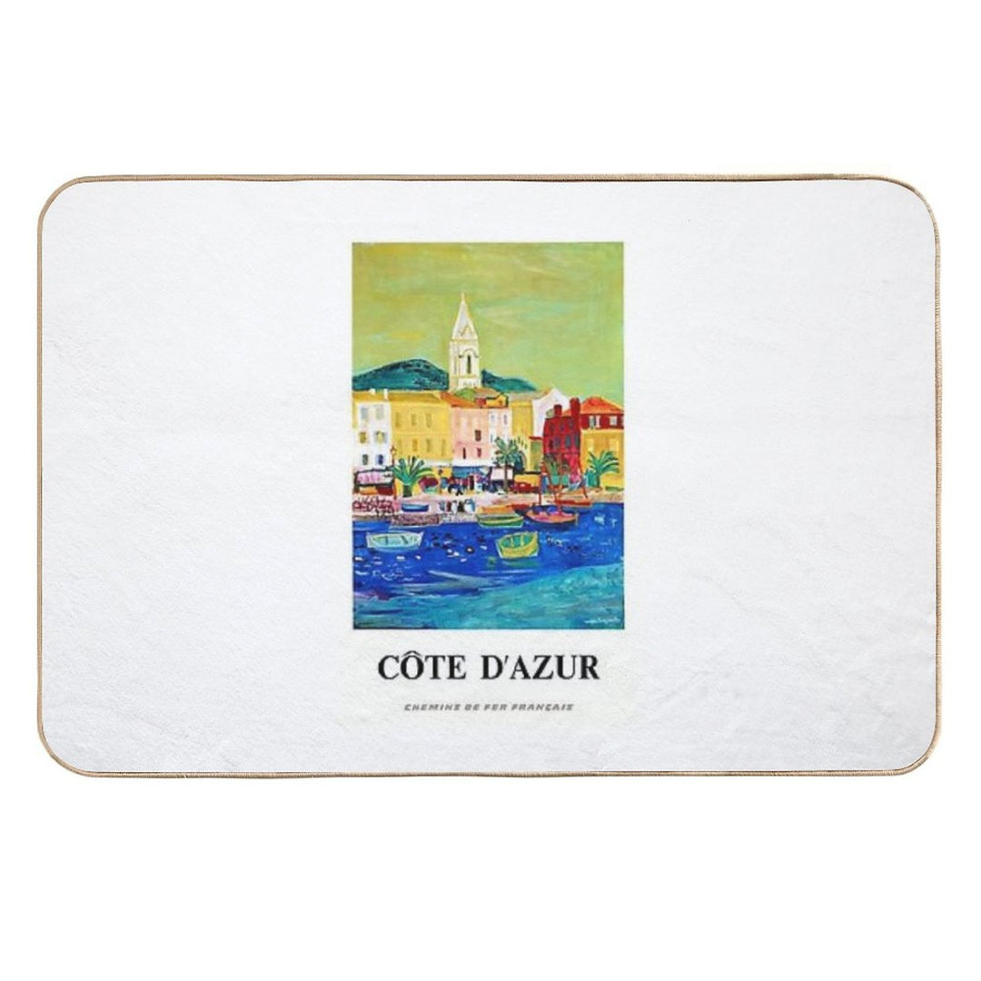 France Chemins De Fer Français, Côte D'Azur Roger BEZOMBES 1966  Versatile Bath Mat
