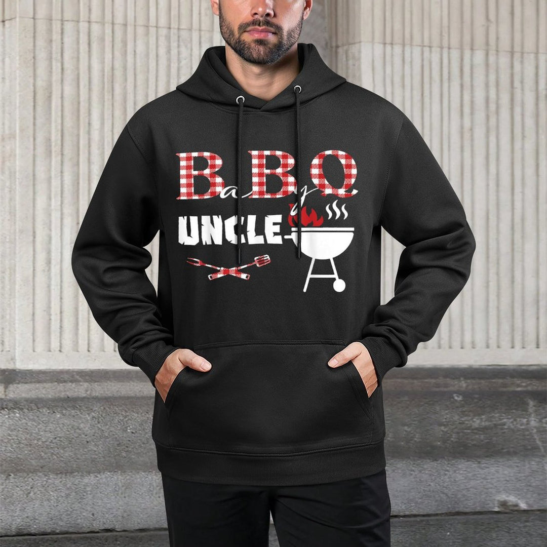 Baby BBQ Uncle Shower Birthday Party Family Matching Cotton-Polyester Blend Hoodie
