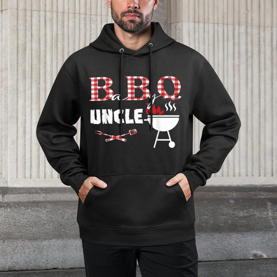Baby BBQ Uncle Shower Birthday Party Family Matching Cotton-Polyester Blend Hoodie