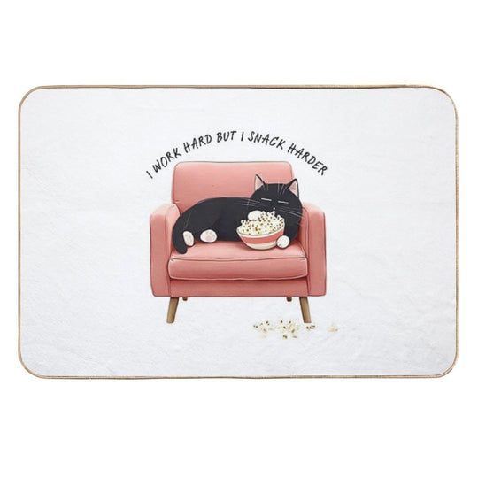 Popcorn Powered Cat  Dirt-Trapping Bath Mat