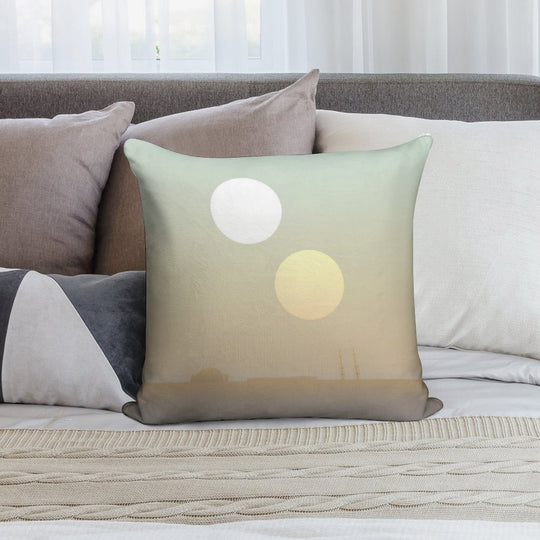 Two Suns Soft Skin-Friendly Throw Pillow
