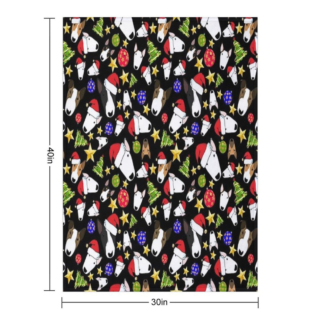 Christmas Bull Terriers All-season Throw Blanket