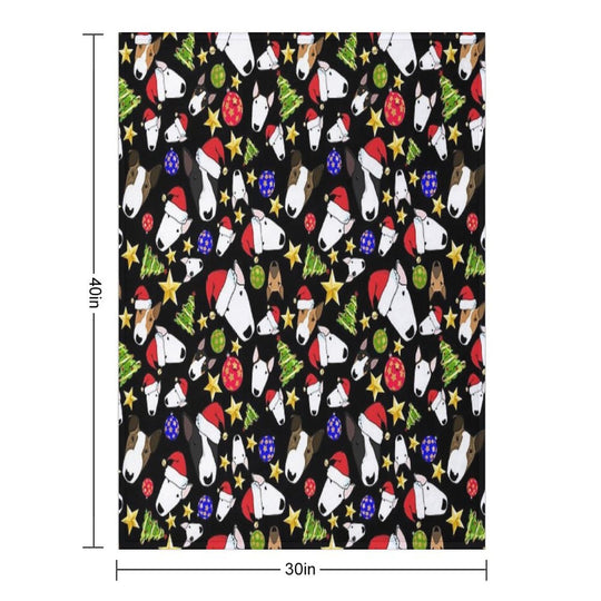 Christmas Bull Terriers All-season Throw Blanket