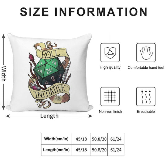 Roll Initiative Soft Gift Ready Throw Pillow