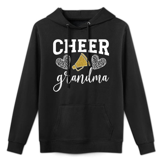 Cheer Grandma Hearts Cheerleading Grandmother Durable Construction Hoodie