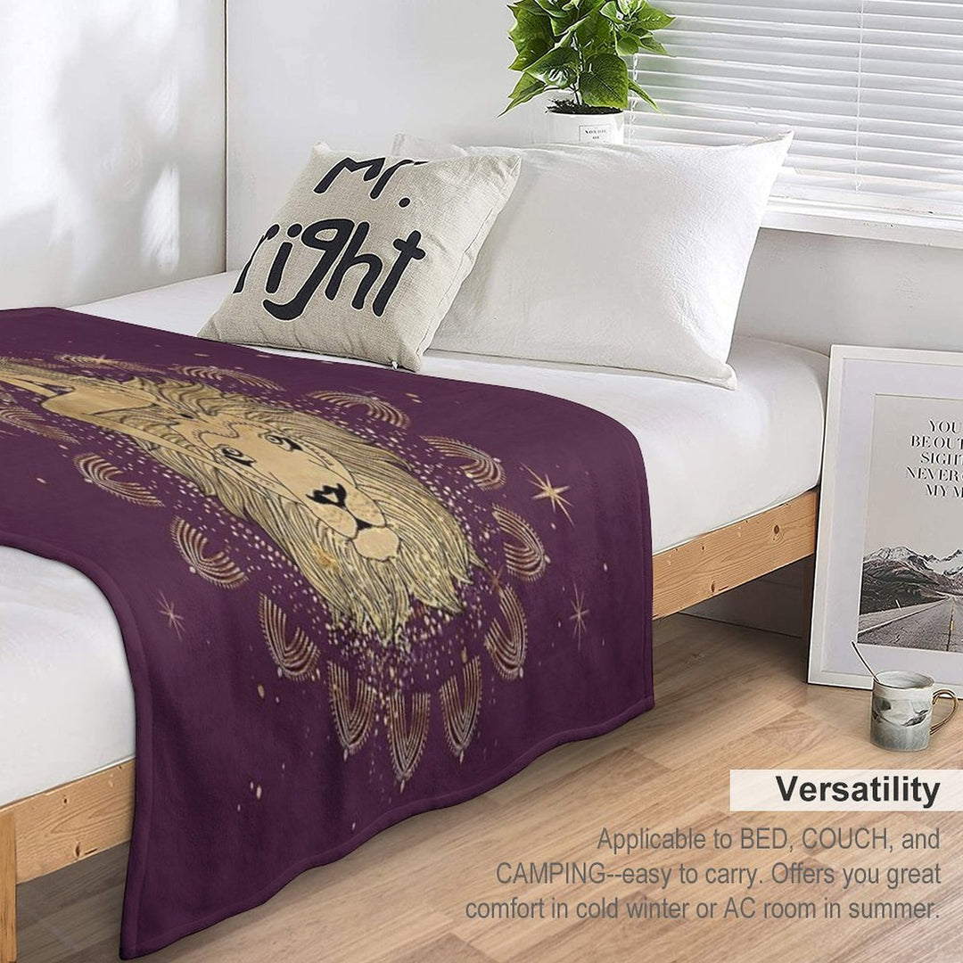 Leo Zodiac Woman Multi-functional Throw Blanket