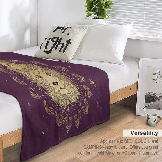 Leo Zodiac Woman Multi-functional Throw Blanket
